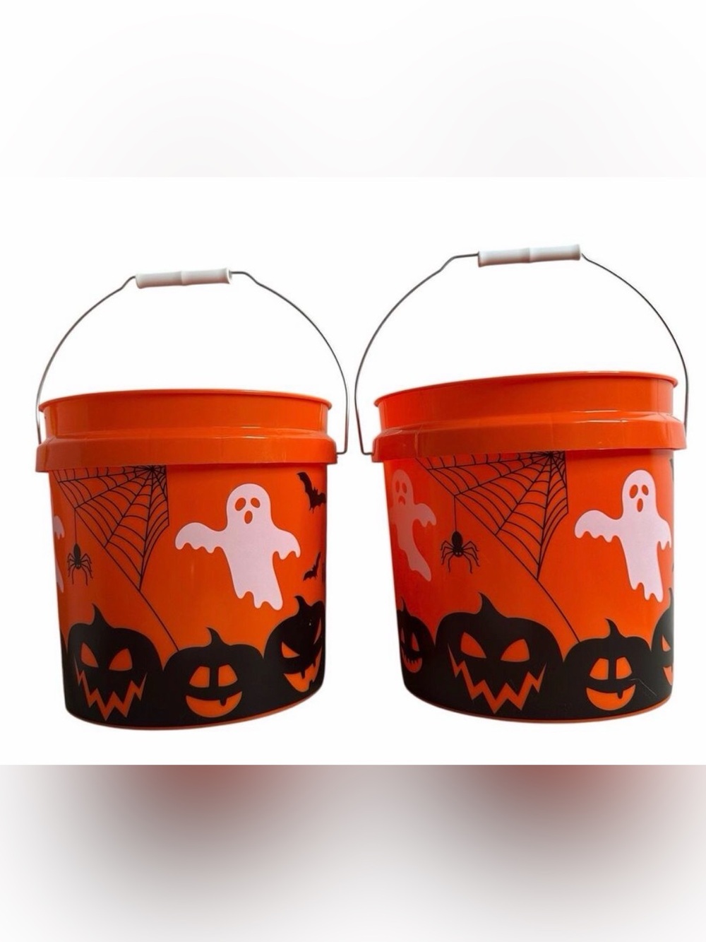 2x Home Depot Halloween Ghost Pumpkin Bat Viral TIKTOK Trick or Treat Bucket